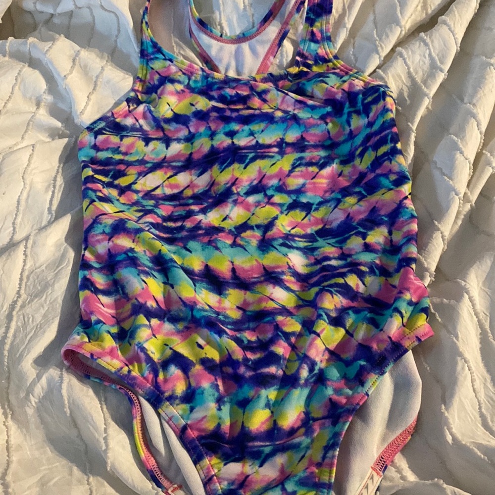 Kids Large Speedo Multi Color One Piece Bathing suit
